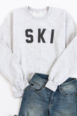 Best reviews of ✨ Pink Lily Ski Block Ash Graphic Sweatshirt 🥰 -Tees Shop ski 650x