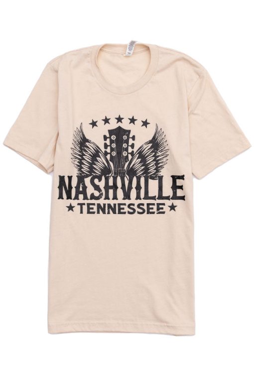 Coupon 😍 Pink Lily Nashville Wings Cream Graphic Tee 💯 -Tees Shop